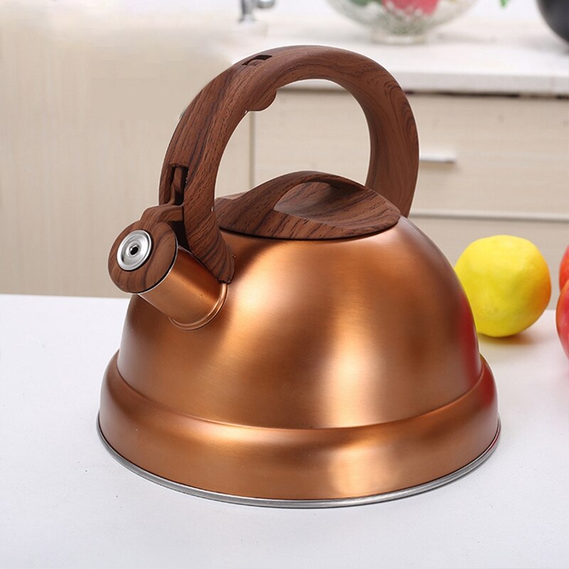 3L Tea Kettle for Stove Top Stainless Steel Wide Base Tea Kettle Stovetop Whistling Tea Kettle with Stay Cool Handle