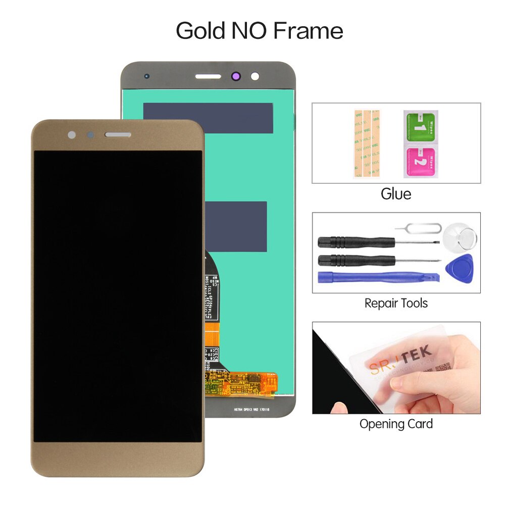 5.2 "ORIGINALE Per HUAWEI P10 Lite LCD Display Touch con Telaio di Montaggio per P10 Lite Schermo LCD WAS-LX1 WAS-LX1A WAS-LX2 WAS-LX3: Gold no frame