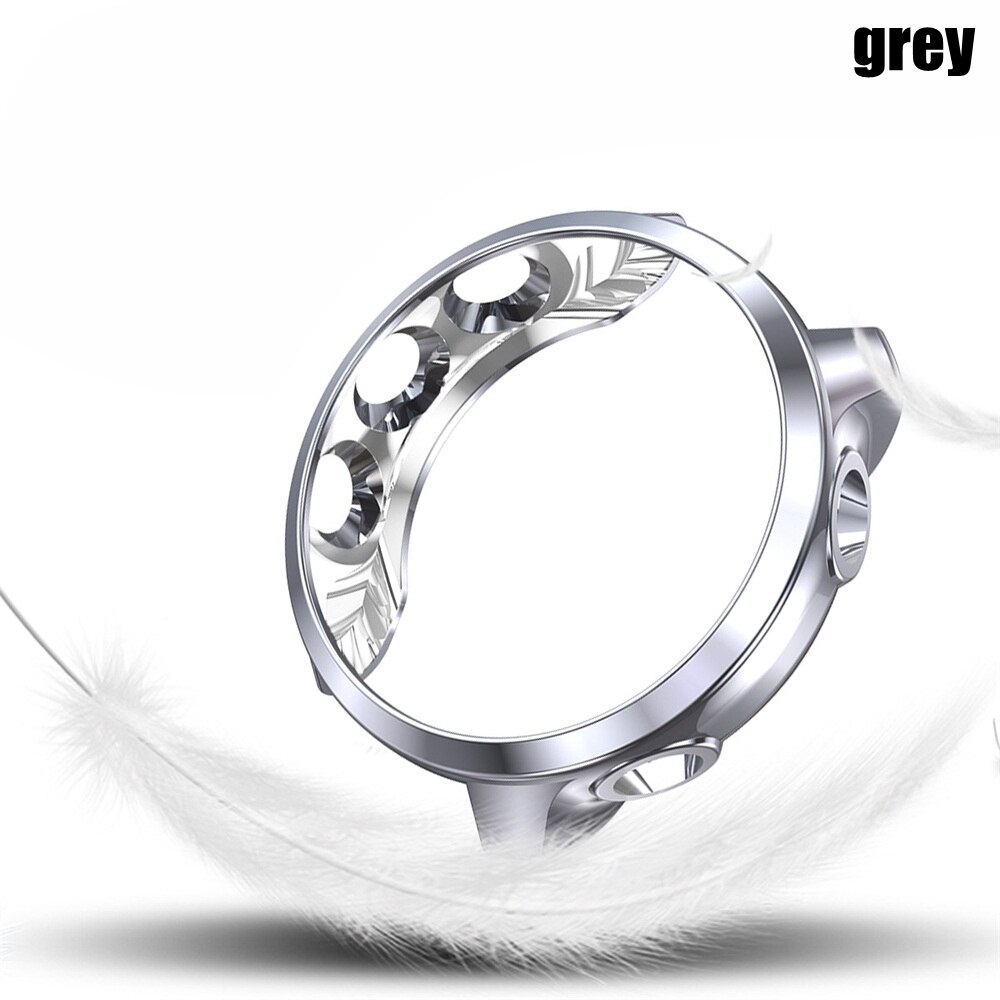 Ultra Slim Protector Case for Garmin Forerunner 245 245M Ultra Slim Soft Hollow out Watch Cover Protective Bumper Shell: Gray