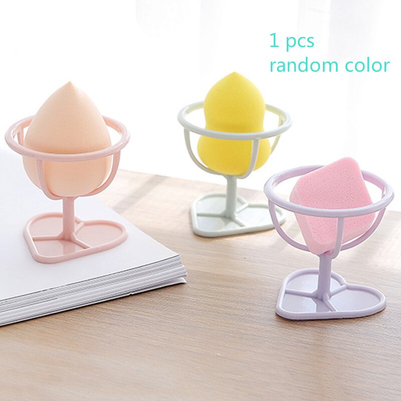 Random Color Sponge Gourd Makeup Powder Puff Beauty Shelf Holder Rack Egg Powder Puff Drying Bracket Box Dryer Organizer Tool: 2pcs