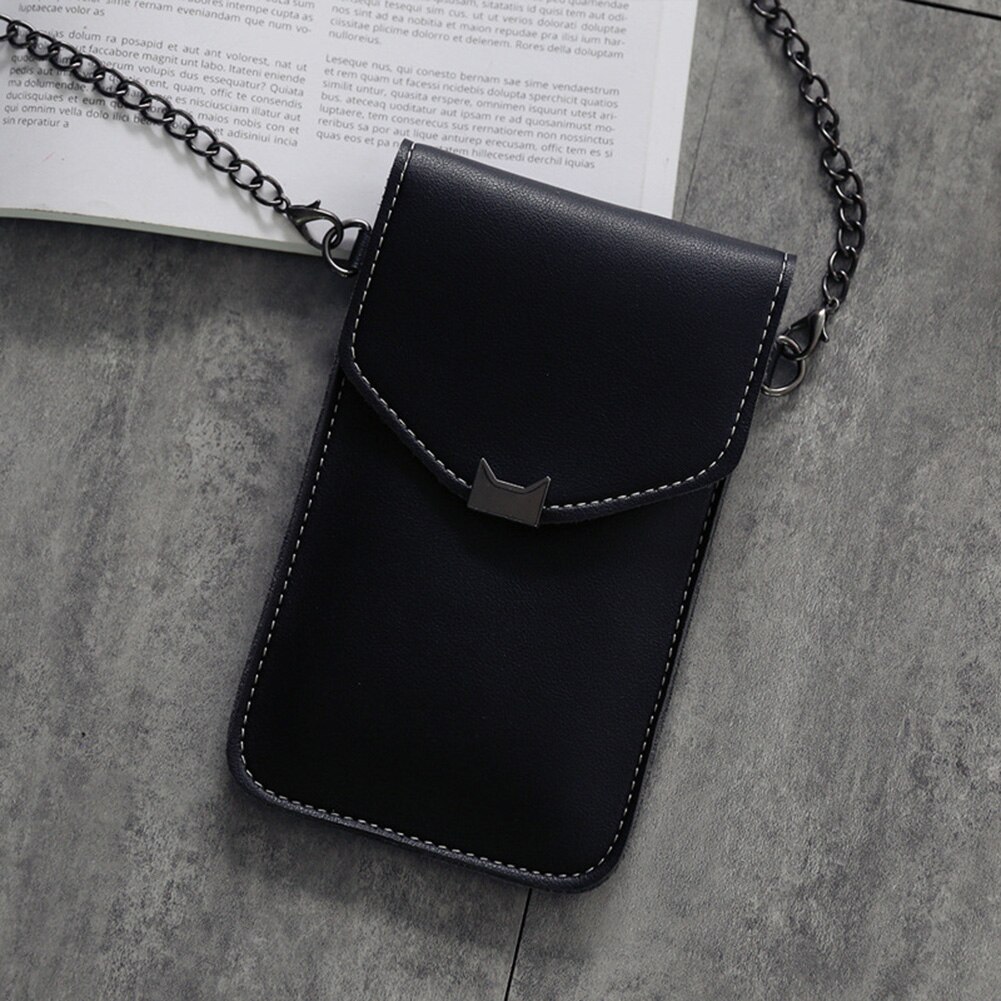 Touch Screen Cell Phone Bag Case Smartphone Wallet PU Leather Shoulder Bag Women HandBag for Iphone X Samsung S10 Huawei P30: J