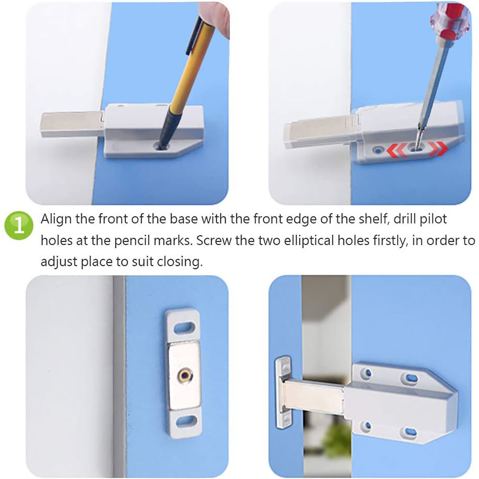 Onzichtbare Self-Elastische Rebounder Magnetische Kabinet Grote Deur Push Release Klink Push To Open Magnetische Deur Lade Kast Vangst
