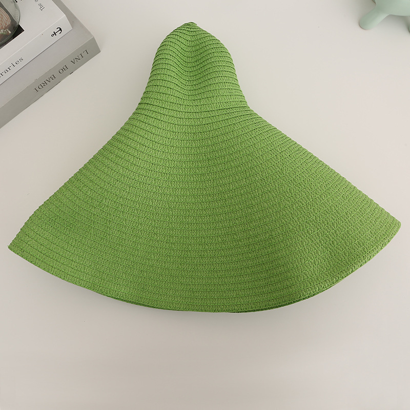 Chapéu de Palha Brim, Ultrafino, Respirável, Elegante, Sol, Praia, Viagem, Gorras, Verão, 25cm