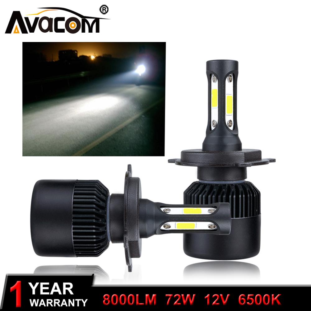 Avacom 2 Stuks H4 HS1 Motorfiets Koplampen Lamp 12V 6500K 8000Lm H1 H3 H7 H11 Led Verlichting Voor motor Scooter Moto Shop