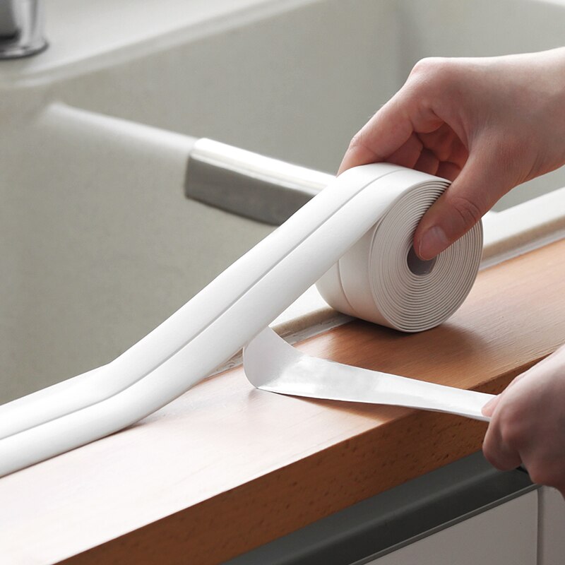 3.2M Keuken Badkamer Afdichting Strips Sink Edge Kalefateren Tape Pvc Waterdichte Zelfklevende Muurstickers Voor Keramische/Hoek