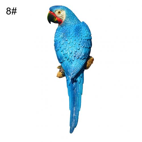 Resin Artificial Bird Large Bird Statue Ornament Simulation Parrot Bird Sculpture Resin Craft Wall Hanging Garden Decoration: 8