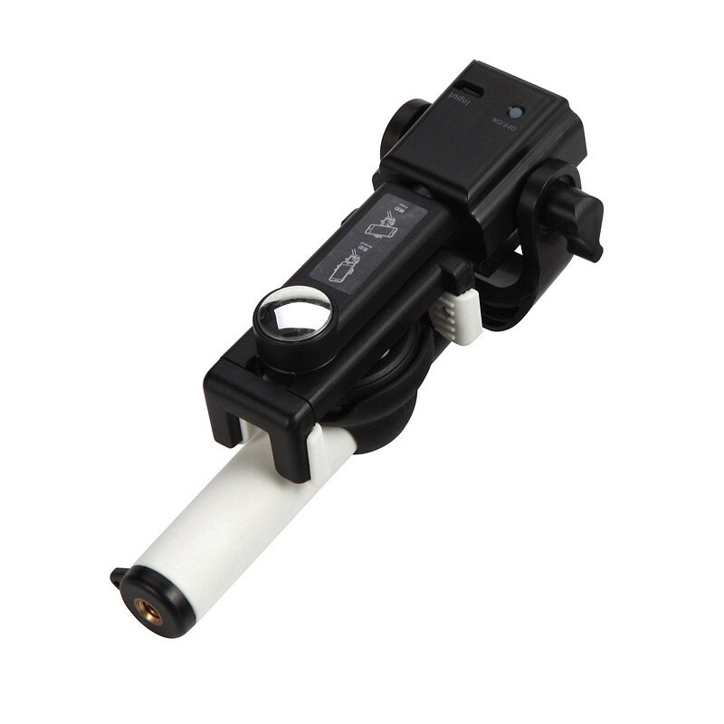 Bfollow auto 360 roterende gimbal panorama video selfie stick til iphone huawei xiaomi med spejl bluetooth fjernbetjening smartphone: Hvid