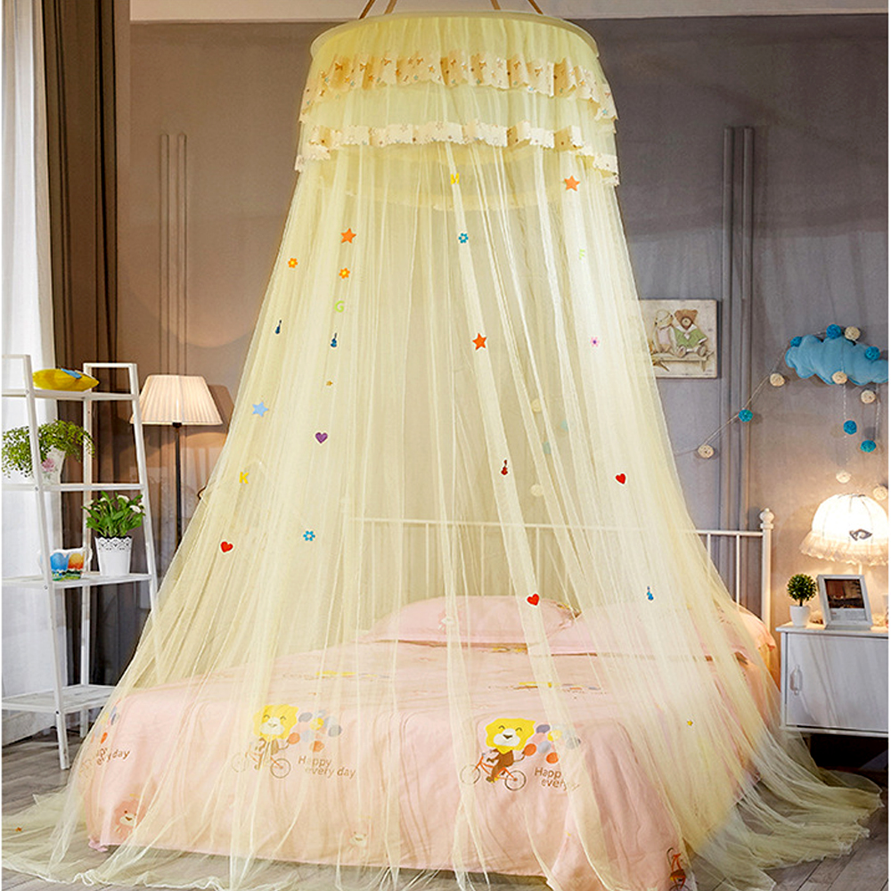 Koepel Ophangen Klamboe Eenvoudig Te Installeren Meisjes Kamer Decor Koepel Bednet Luifel Kanten Bed Luifel 4 Kleuren