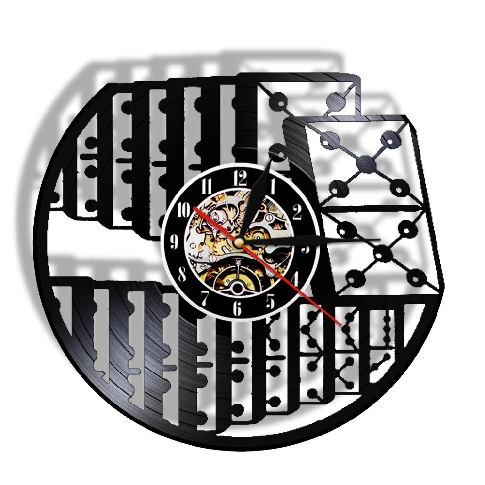 Dominosteine Spiel Wanduhr mit LED-hintergrundbeleuchtung Unterhaltung Schach Spiel Dame 3D Vinyl aufzeichnen Uhr Wohnzimmer Innere Dekor