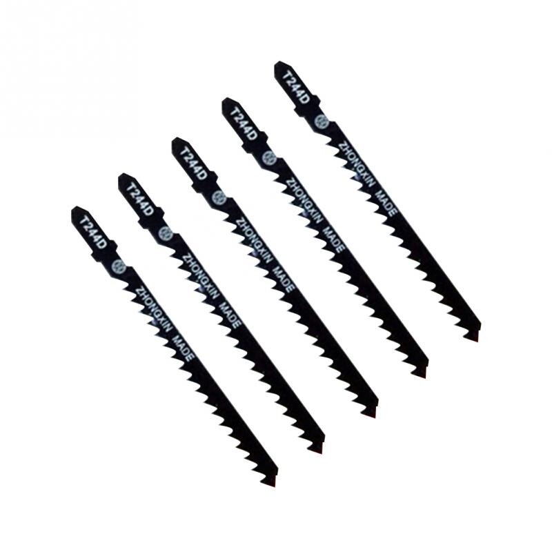 5pcs/bag Alloy Steel Jig Hacksaw Saw Blade Set Cutting Tool for Wood Sheet Panels T244D, T144D