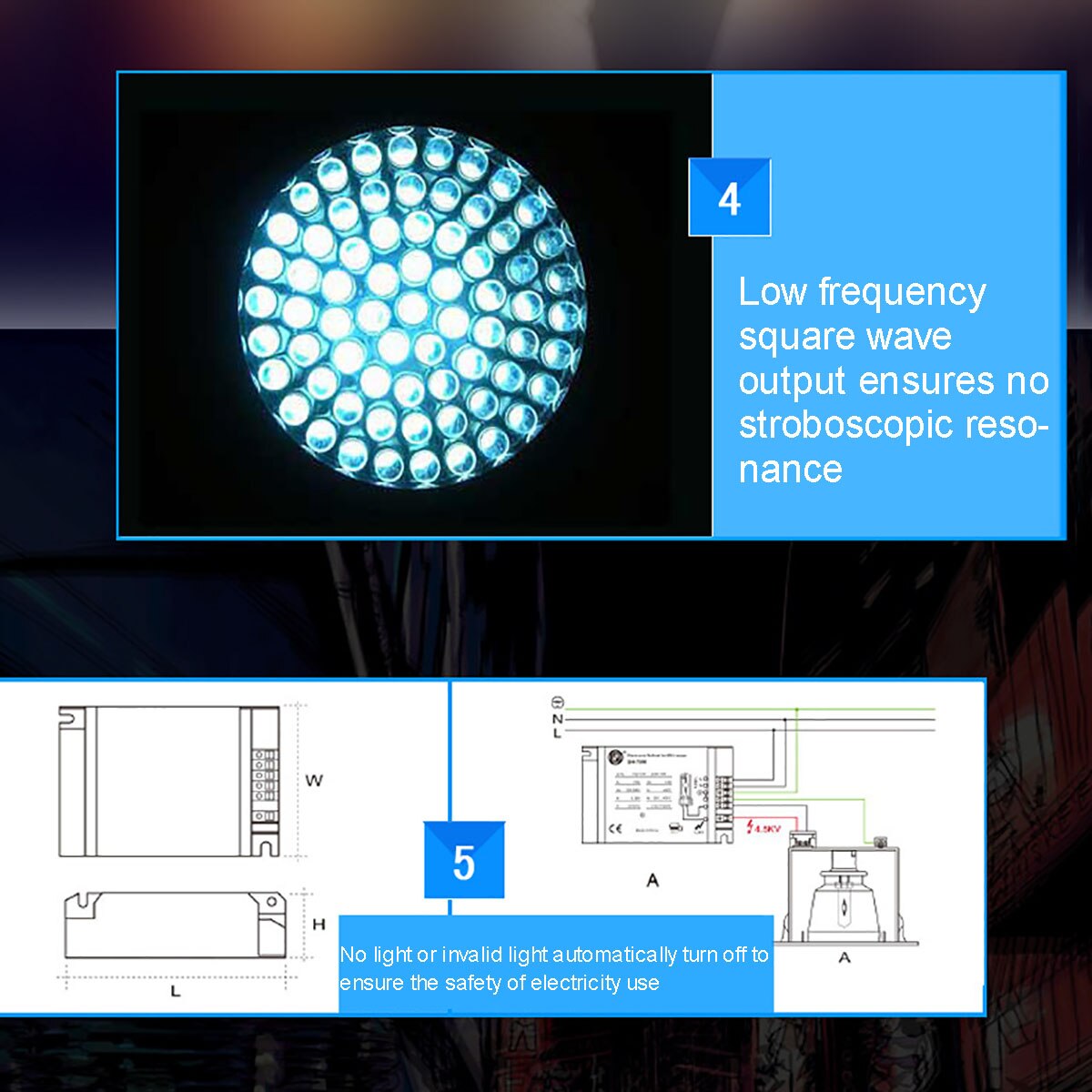 35W 50W 70W Electronic Ballast For Reptile UVB Metal Hanlide Bulb