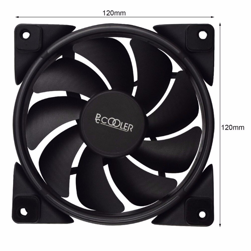 PCCOOLER 12cm RGB LED Light PC Cooling Fan Smart 4 Pin PWM Quiet PC Case Chassis Fan with AURA Regulation for Computer Case
