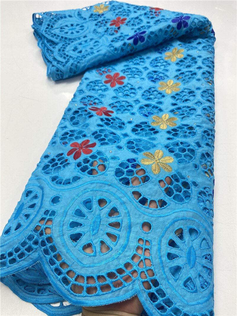 African Lace Fabric Lace Swiss Voile Lace Nigerian Dry Lace Fabrics With Stones For Wedding Sewing YA3649B-1: Picture 7
