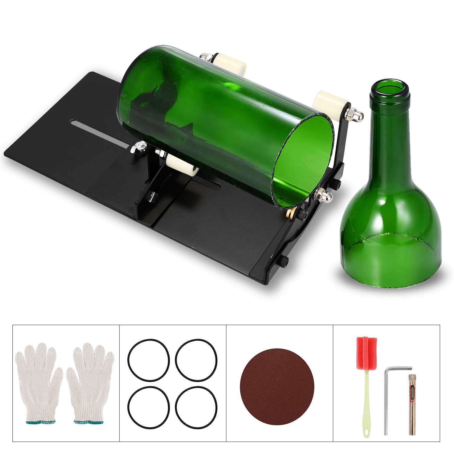 Haushalts Einstellbare Größen DIY Glas Flasche Cutter 3 Räder/5 Räder Metall Glassbottle für basteln Wein Flaschen