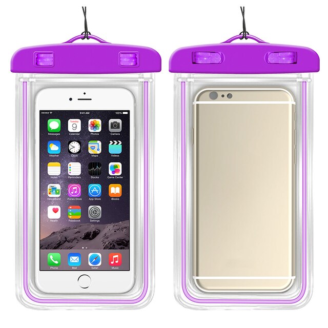 IP68 Universal Waterproof Mobile Phone Shell Waterproof Bag Mobile Phone Bag PV Cover For iPhone 12 11 Pro X 7 8 Samsung Xiaomi: purple