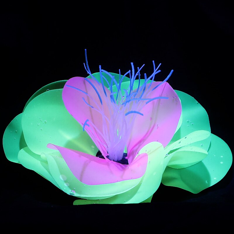Aquarium Simulation Silicone Coral Sea Anemone Artificial Aquatic Plants Fish Tank Landscape Decoration: Yellow