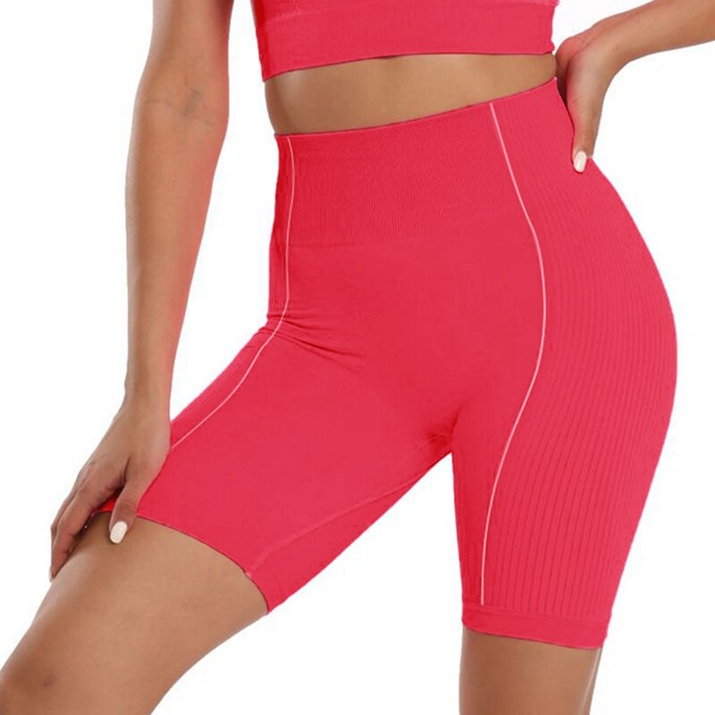 Esportes femininos moda magro fitness yoga calças shorts: M