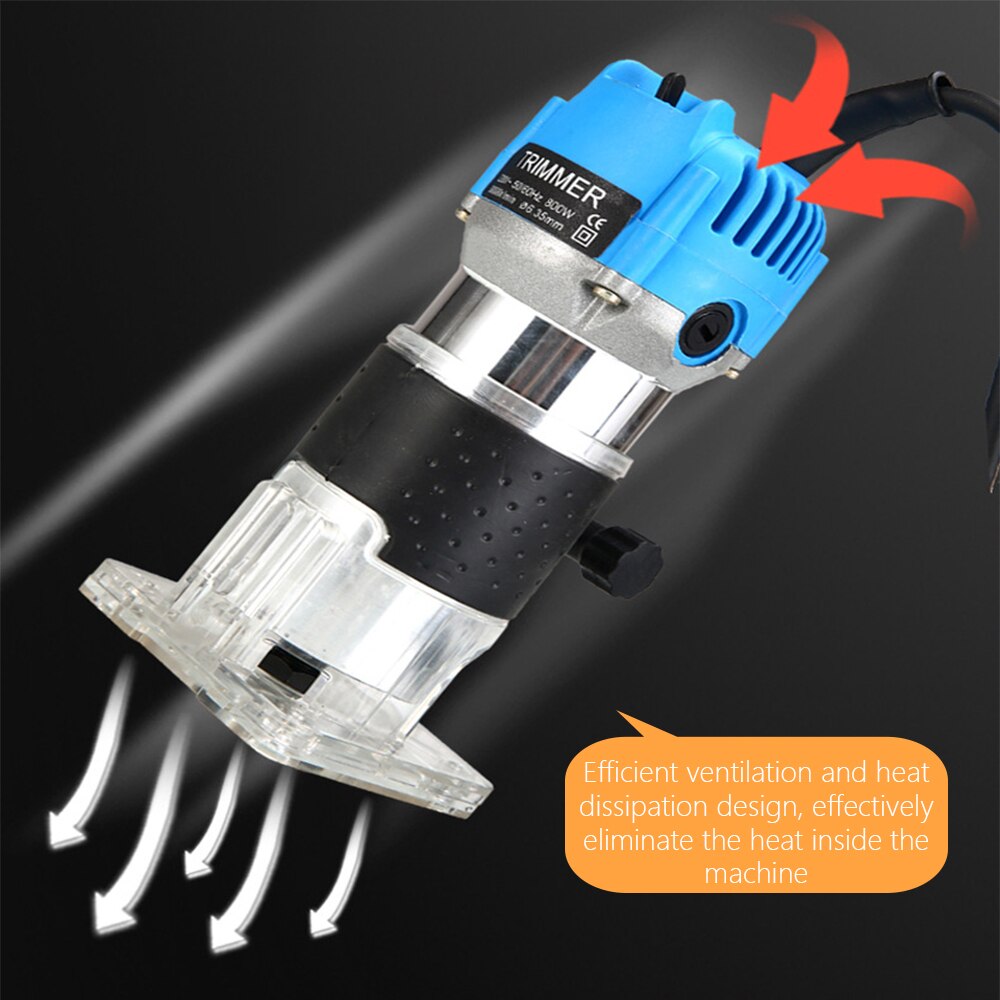 800w elektrische handfreesmachine, houtsnijmachine met draagtas, houtbewerking, houtfrees, sleufmachine