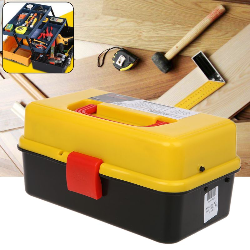 3 Layer Folding Tool Storage Box Portable Hardware Toolbox Multifunction Car Repair Container Case Thickening folding rods