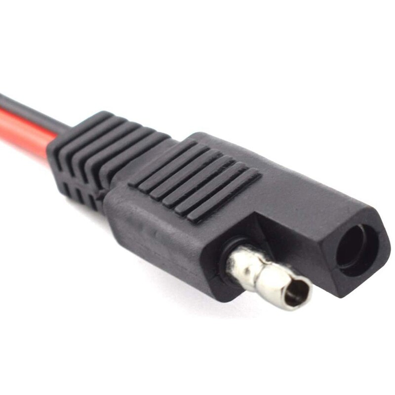 2 Pcs 18AWG SAE Extension Cable 2-Pin SAE Quick Connector Disconnect Plug 10A Solar Battery Panel SAE Plug Wire 1Ft/30cm
