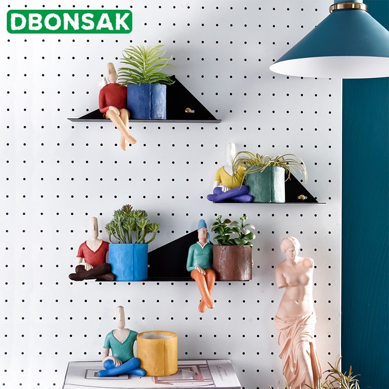 Cartoon Character Ceramic Flower Pot Succulents Abstract Human Face Flower Pot Home Desktop Vase Micro Landscape Decoration