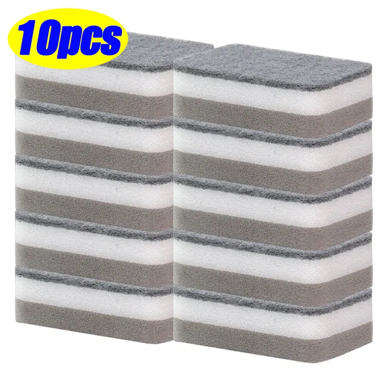 5/50PCS Magie Reinigung Schwämme Wiederverwendbare Pan Topf Geschirr Scheuer Pads Haushalt Küche Schwamm Tücher Pinsel Sauber Werkzeuge: MULTI