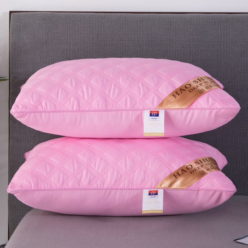 simple Double confortable cou oreiller hôtel oreiller étudiant dortoir plume cou oreiller: pink2 1 piece