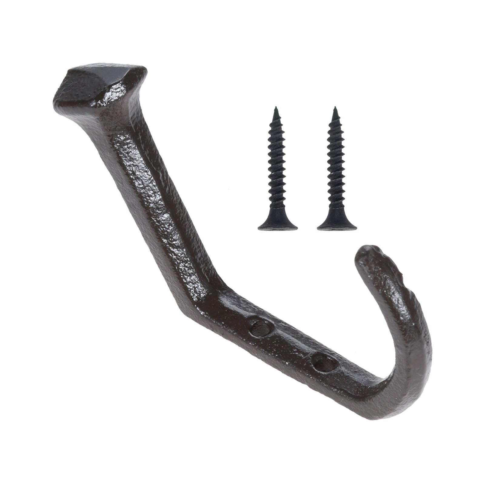 4/6/8/10Set Gietijzeren Haken Muur Schroeven Zware Stevige Rustieke Handgrepen 35 Lbs houder 112X61Mm Jas Handdoek Hanger Hardware