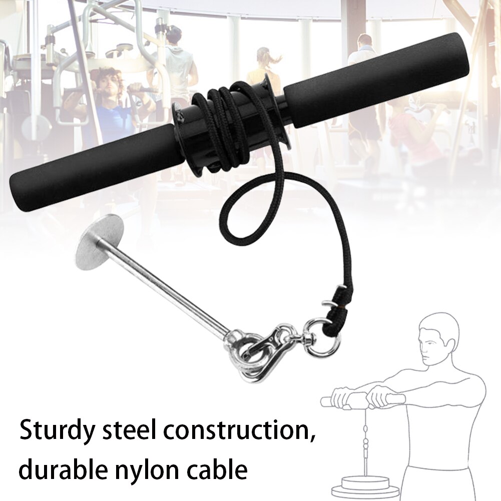 Power Rod Hand Gripper Strength Training Fitness Equipment Anti Slip Wrist Curling Exerciser Forearm Trainer Black Home Force