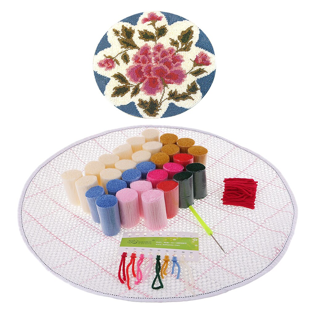 DIY zestaw robić haftu puchowego dla początkujących, przędza robić szydełkowania zestawy, robótki niedokończone szydełkowanie dywan przędza poduszka rękojeść zestaw dywanów