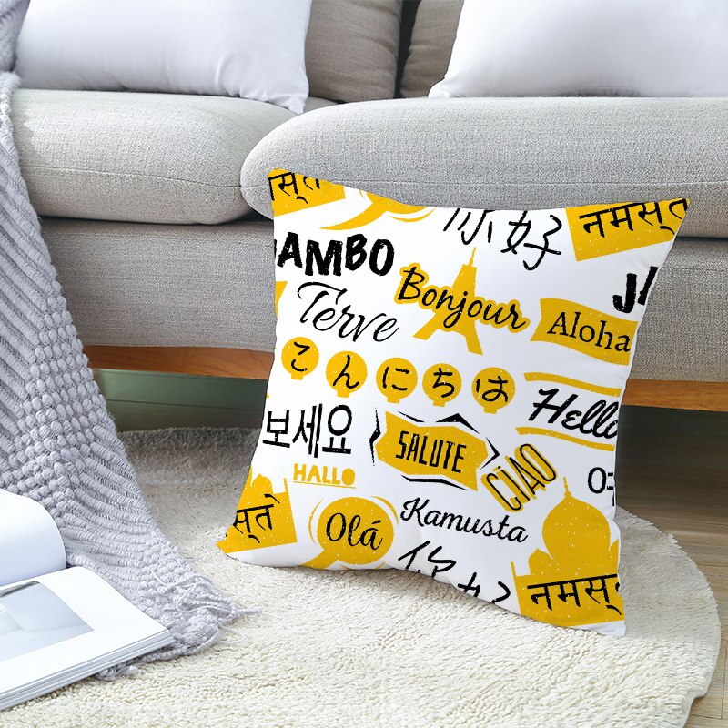 Ananas Blatt Gelb Dekorative Kissenbezug Ananas Gelb Wurf Kissen Fall Polyester Druck Kissen Abdeckung kussensloop