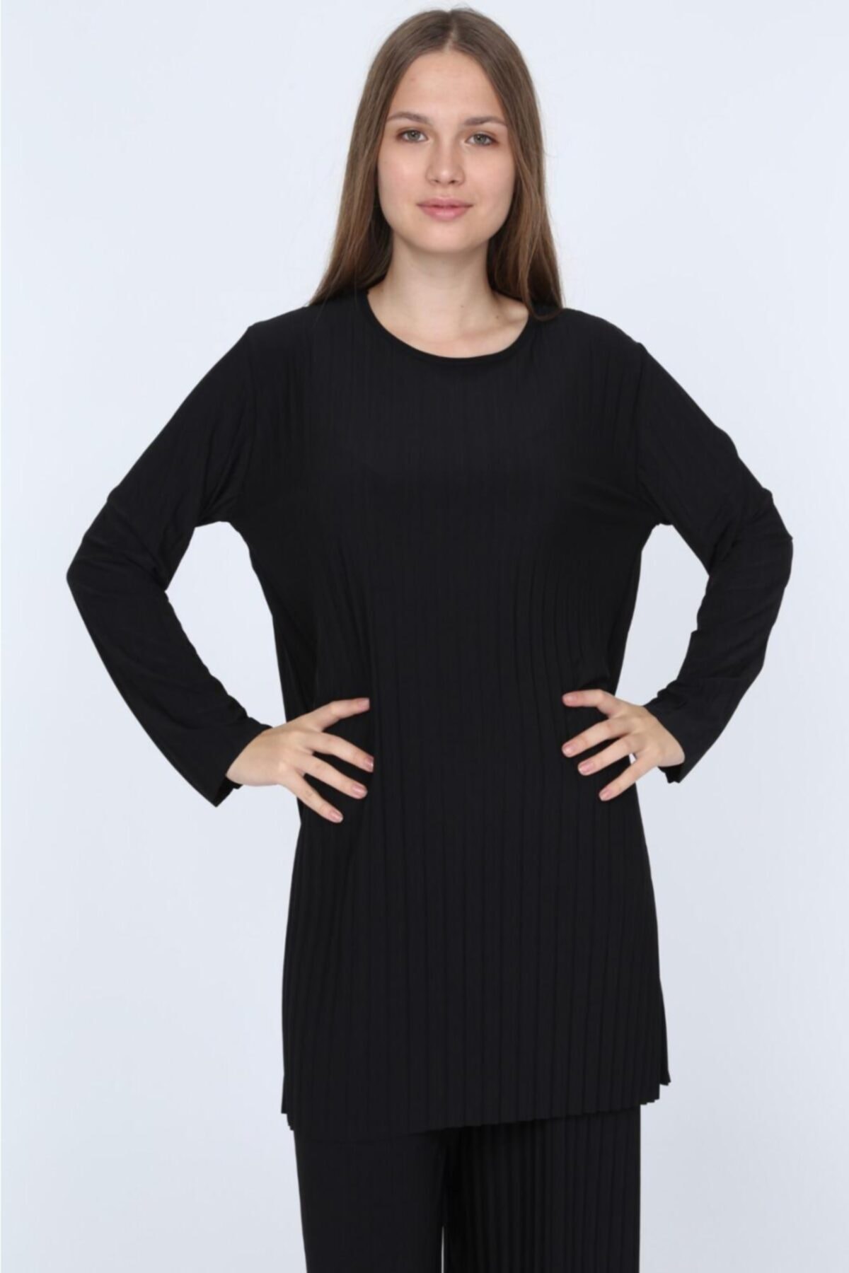 Muslim clothes Women Black Pants Tunic Suit tracksuit Suit Turkey women's set Islamic hijab Hijab Tunik