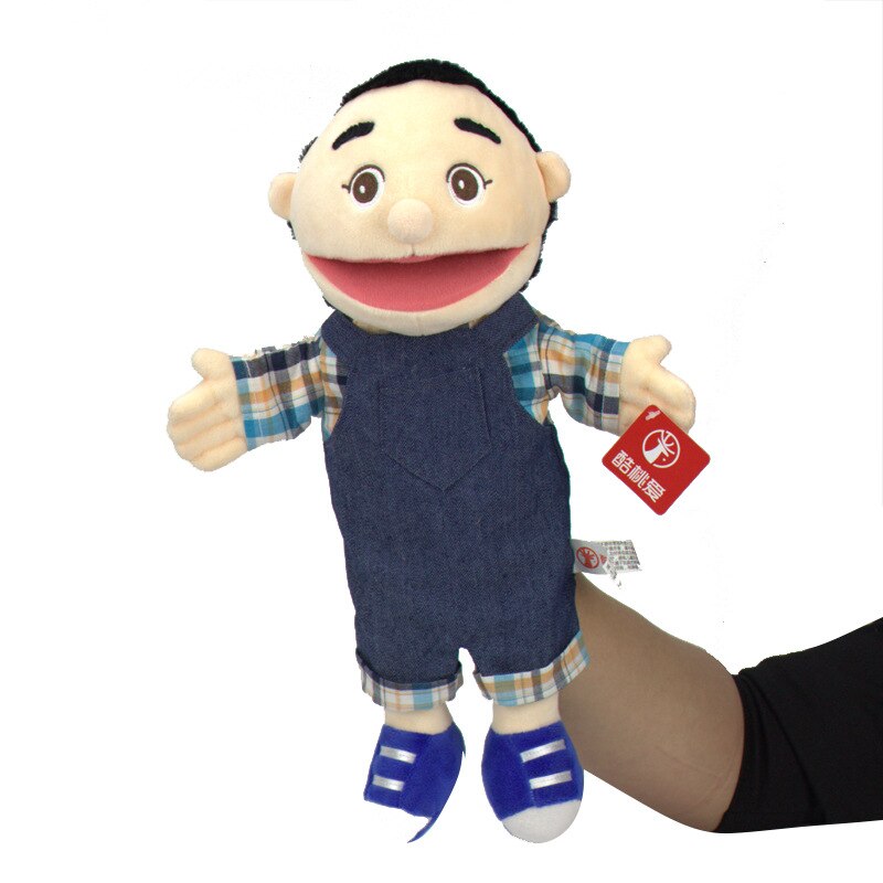 Mund bewegen plüsch handpuppe oma Mama mädchen junge opa Papa familie Finger handschuh Hand bildung bett geschichte lernen lustige spielzeug puppen: Sohn