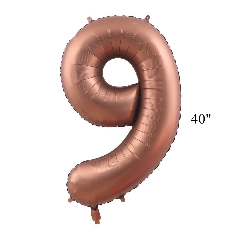 Globo con número de café Vintage de 40 pulgadas, juego de globos de caramelo Beige Retro para 30 40 50, suministros de decoración para de feliz cumpleaños, 1 ud.: Amarillo fluorescente