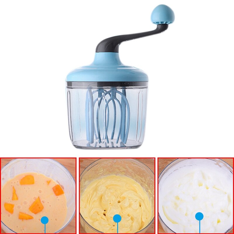 Manual Egg Cream Whisk Hand Type Foam Maker Milk Frother Handheld Multi-Functional Eggs Beater Practical Kitchen Tool 1100Ml
