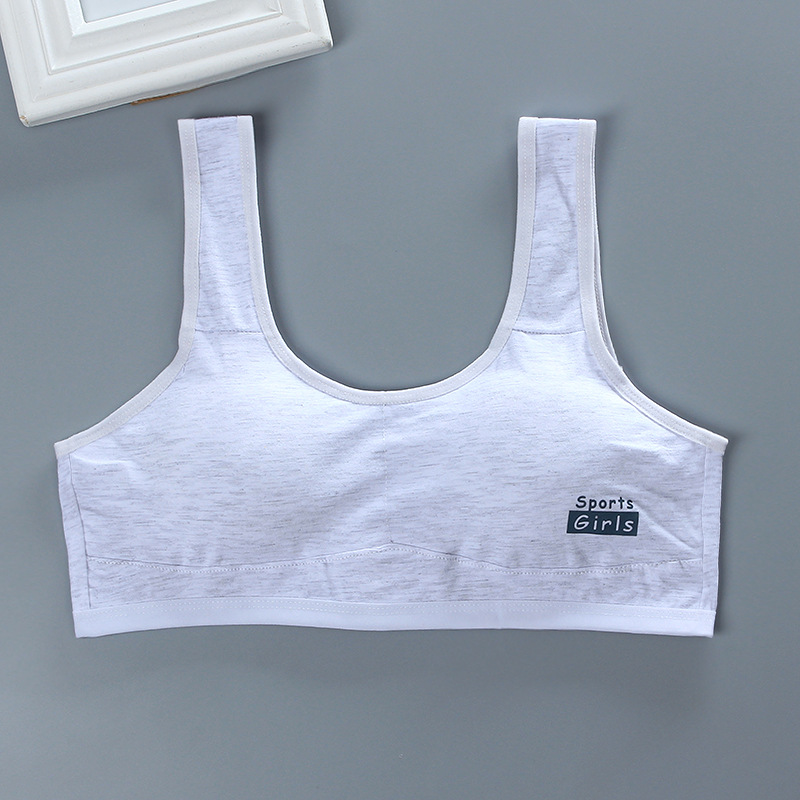 Soutien-gorge rembourré en coton pour filles et adolescentes de 10 à 16 ans, haut de puberté sans fil, sous-vêtements de Sport pour enfants