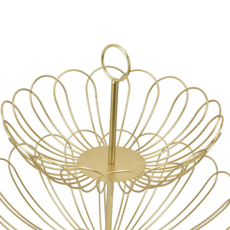 Gold Fruit Basket Modern Nordic 2 Tier Fruit Bowl for Home Decoration