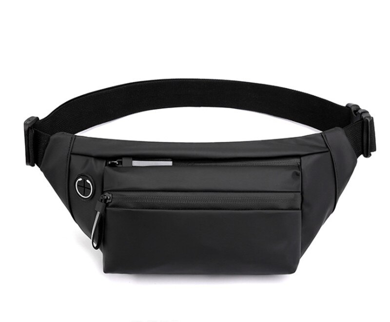 Wasserdicht Frau Taille Tasche Fanny Pack Brust Pack Outdoor Umhängetasche Große Kapazität Unisex Gürtel Taschen Hüfte Taille Packs: Black