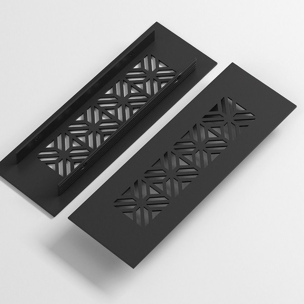 Aluminium ventilatieopeningen Cover Louvre Rechthoek Ventilatierooster Cover 50/80cm Breed Ademend Mesh Gat Ornamenten