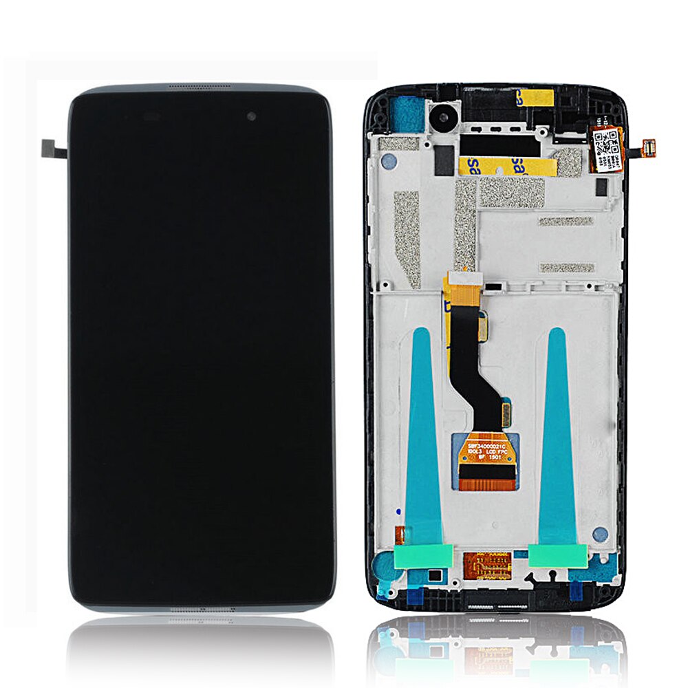 Lcd-display-digitizer-touchpanel-bildschirmeinheit + rahmen für alcatel idol 3 6039a 6039k 6039y 6039