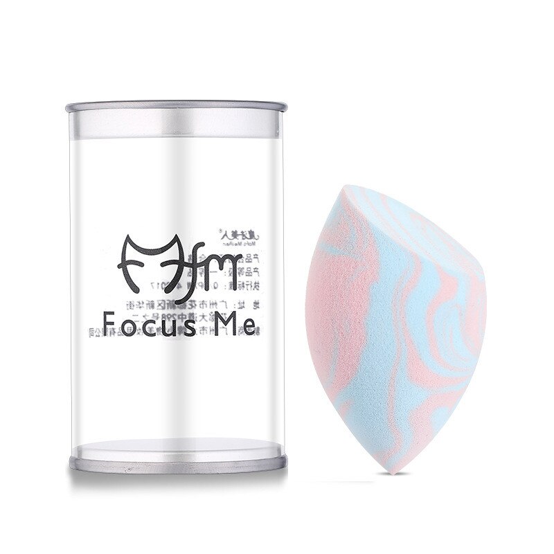Make-up ei spons puff cosmetische microvezel spons ei foundation poeder make-up ei spons: Ijsje gesneden