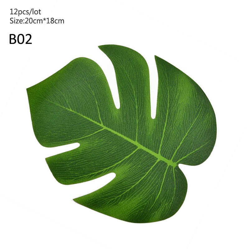 10/12pcs Artificial Tropical Palm Leaves Simulation Leaf Monstera Leaves For Hawaiian Luau Party Jungle Beach Theme Party Decor: bb488-12p