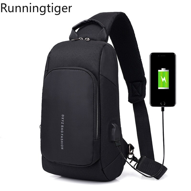 Multifunction WoMen Crossbody Bags USB Charging Chest Pack Short Trip Messengers Chest Bag Repellent Boys Shoulder Bag