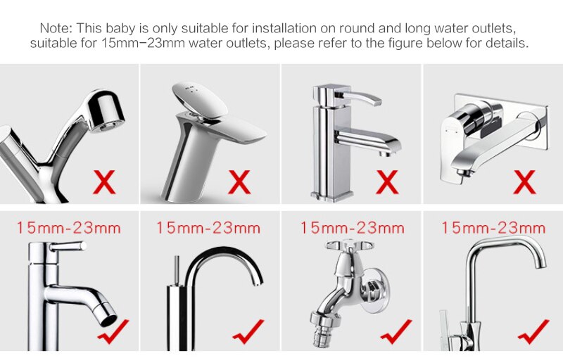 Foldable Universal faucet anti-splash head kitchen tap water extender extension water saving device for 15-23mm