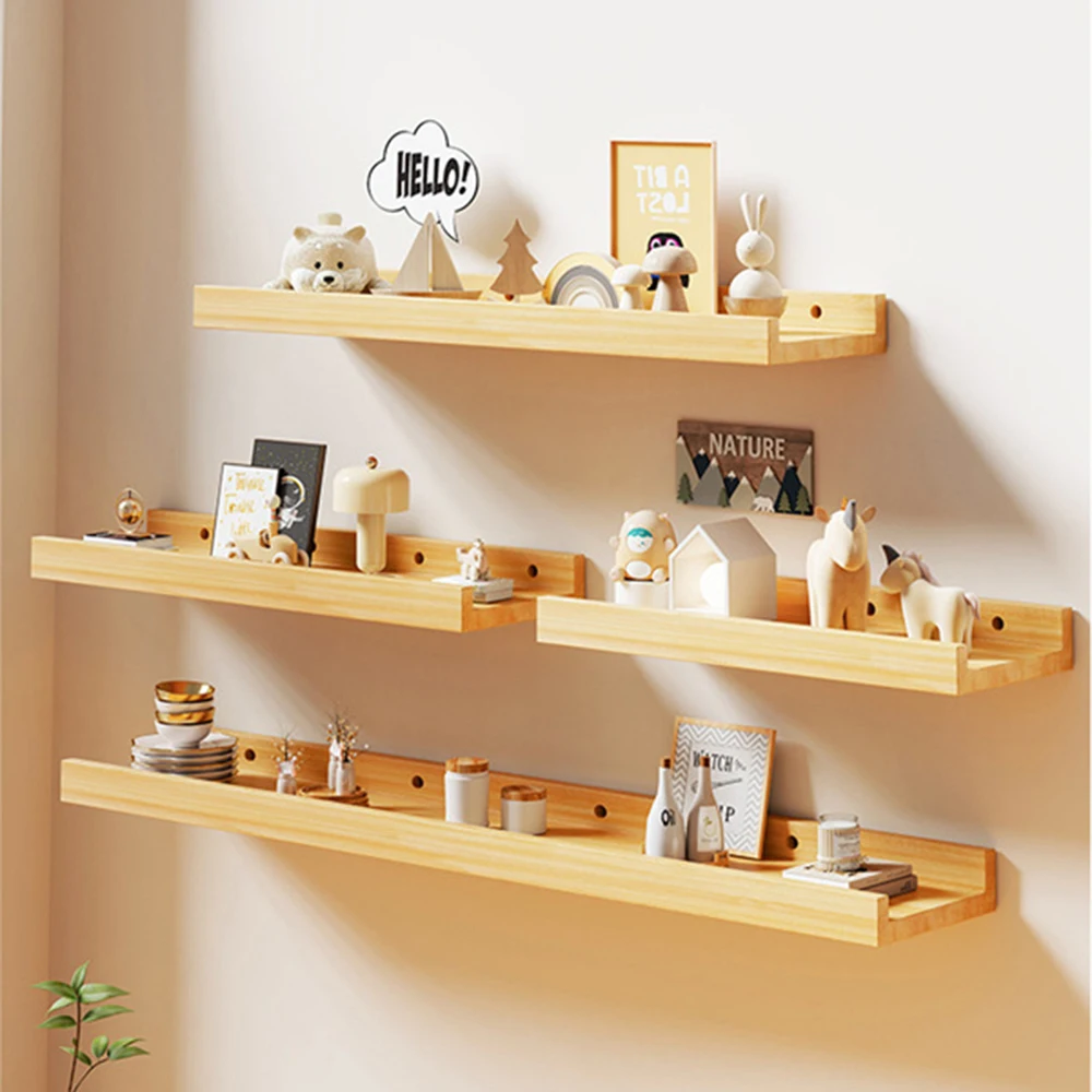 Wandopbergrek 60 cm houten scheidingswand Displayrek Thuis Woonkamer Wandplank Eenvoudig modern laminaat Sorteerrek