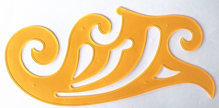 1PC Engineering drawing ruler Item Curve Template ruler office and school Painting measuring tools: Q KJ014