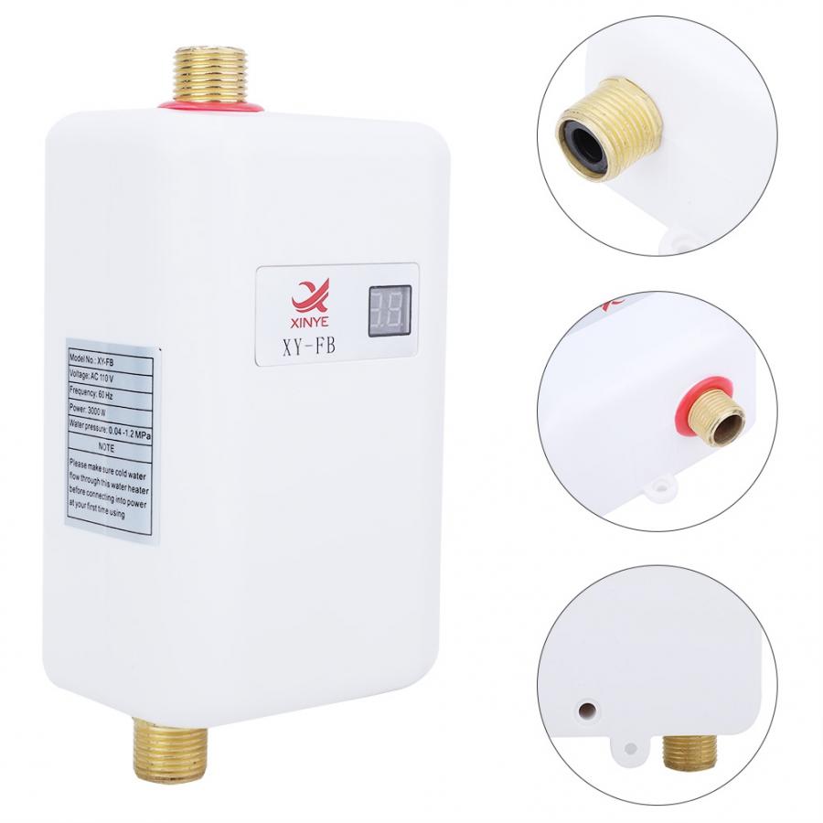 220V -240V 3000W Mini Elektrische Tankless Instant Boiler Badkamer Keuken Wassen Uk: WHITE
