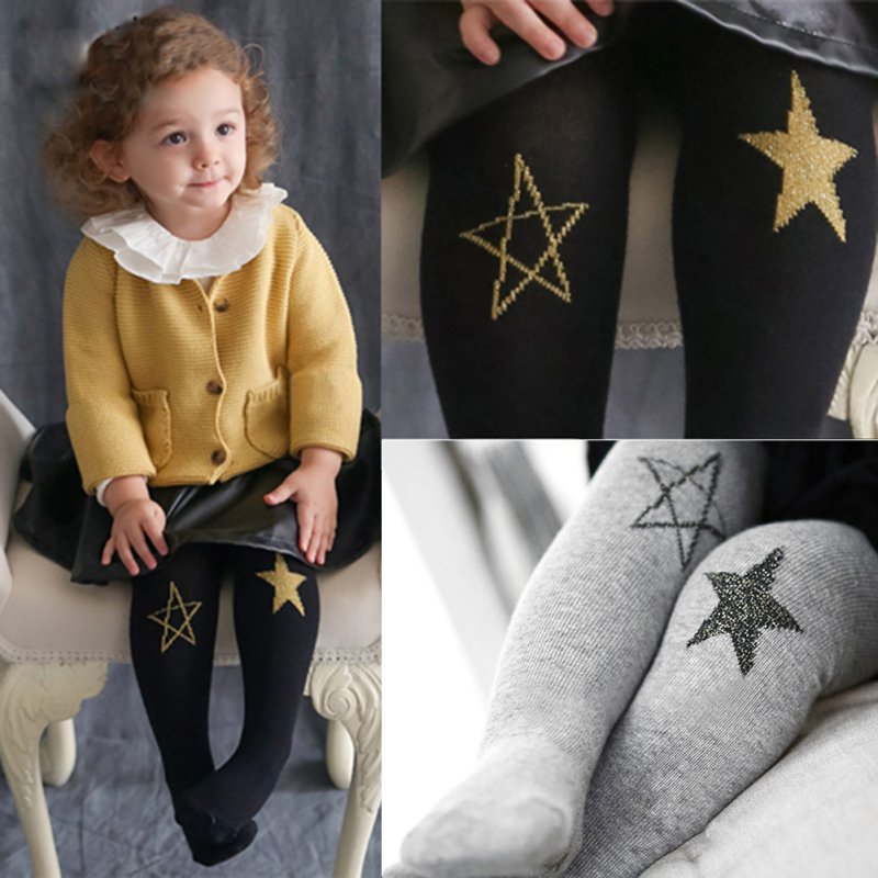 Niño pequeño chico niños niñas Casual medias brazo de bebé calentadores de pierna cinco estrellas impreso pantalones ZV37