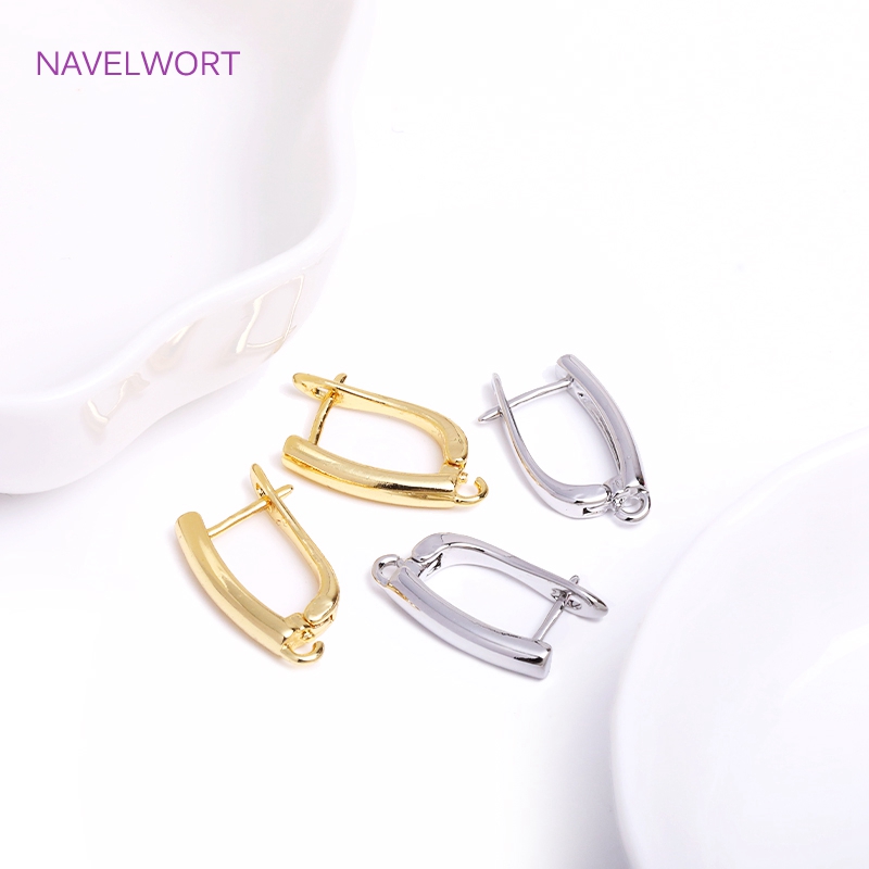 Trend ige 18 Karat vergoldete Ohrring verschlüsse Gold Ohrringe Ohr drähte Durcheinander Ohrring Haken Ergebnisse DIY Schmuck Zubehör