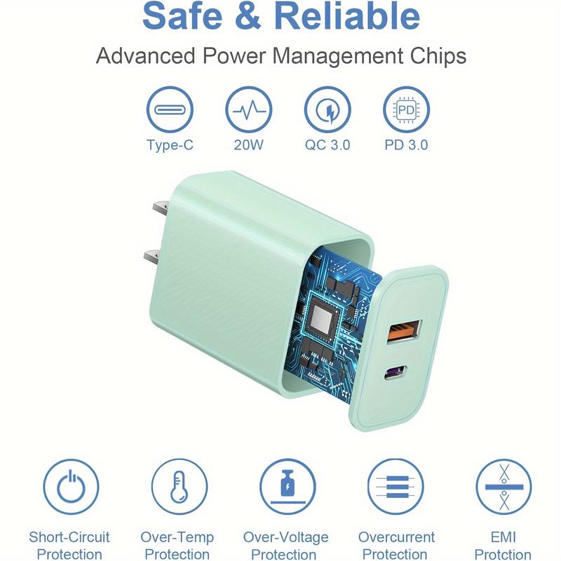 Xiaomi Mijia Macaron multicolore PD20W charge Super rapide chargeur double Port pour iPhone Huawei Phablet tête de charge de téléphone